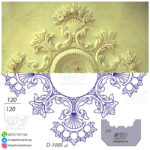 نقشه گچبری دورلامپ کد D-1005